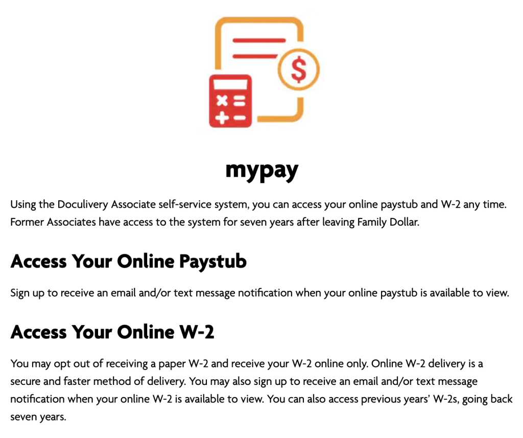 How To Get Your Family Dollar Paystub Doculivery Portal